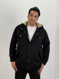 کاپشن کتان داخل خز - تصویر 3