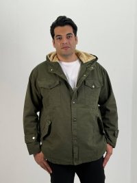 کاپشن کتان داخل خز - تصویر 2